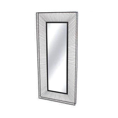 Trento Wall Mirror with Black Metal Frame