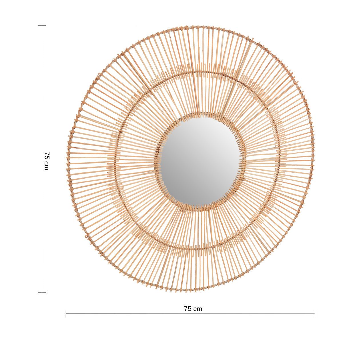 Batu Natural Rattan Wall Mirror