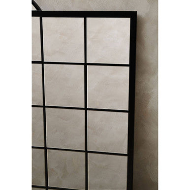 Descartes Black Large Grid Wall Mirror