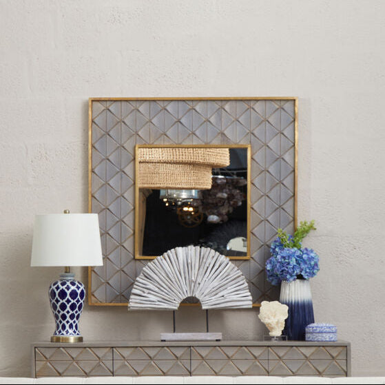 Mango Wood Square Wall Mirror | Siro