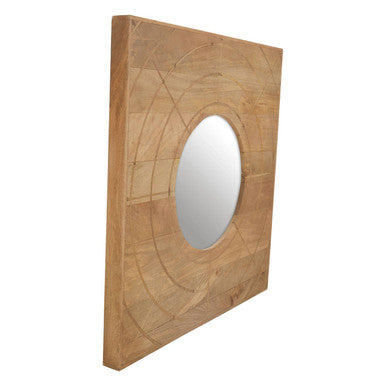 Sona Mango Wood Square Wall Mirror