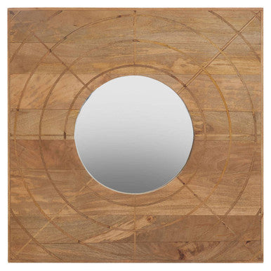Sona Mango Wood Square Wall Mirror