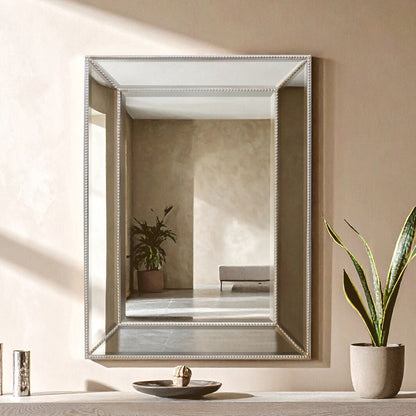 Lapari Silver Finish Rectangular Wall Mirror