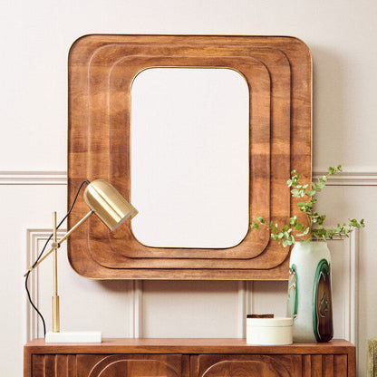 Sangar Mango Wood Carved Wall Mirror