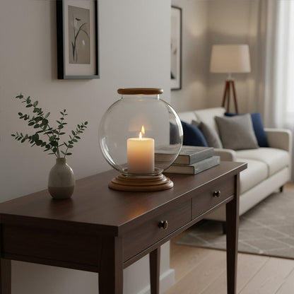 Hampstead Hurricane Large Glass Candle Holder