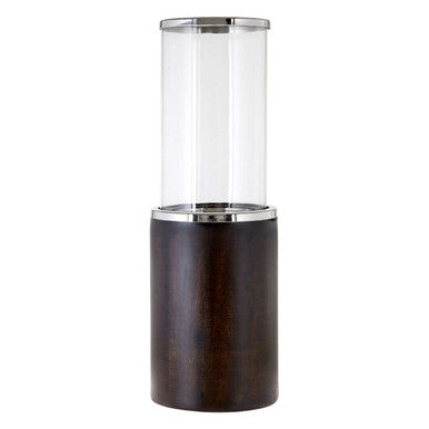 Small Mango Wood Hurricane Candle Holder | Hampstead