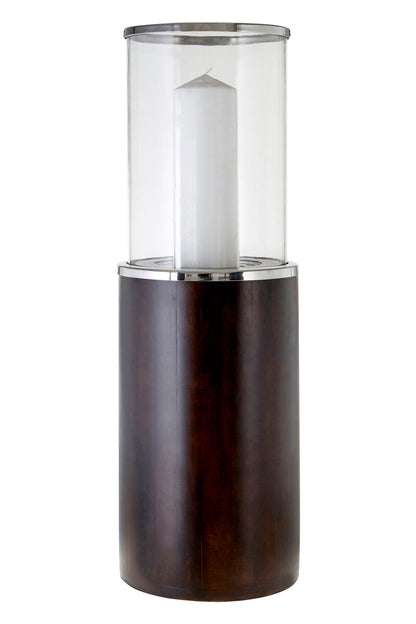 Hampstead Large Mango Wood Hurricane Candle Holder