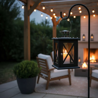 Small Black Criss Cross Lantern | Hampstead
