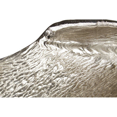 Hampstead Textured Nickel Finish Large Leaf Dish