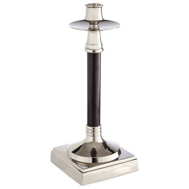 Riya Nickel And Black Finish Candle Holder