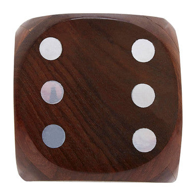 Sheesham Wood Dice Box with 5 Dice | Churchill Games