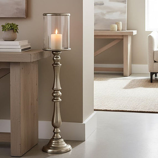 Kensington Townhouse Small Nickel Candle Holder