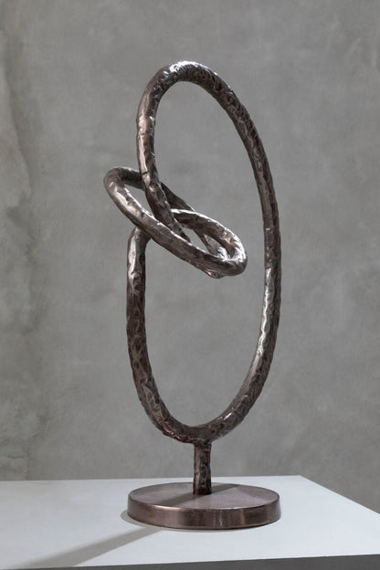 Nexus Round Rough Bronze Sculpture