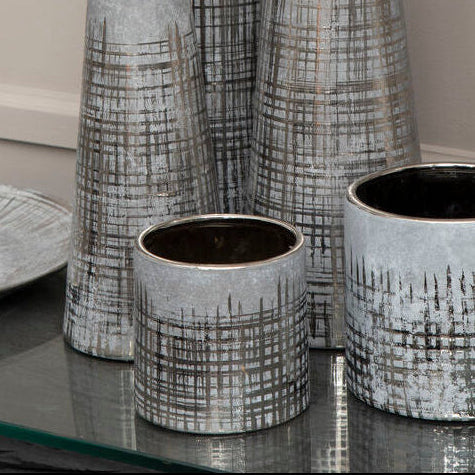 Embra Small Grey Ceramic Planter