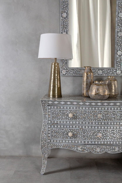 Orvena Small Grey And Gold Ceramic Vase