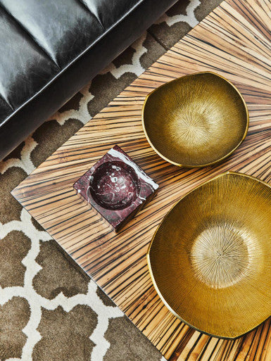Estrella Large Gold Finish Bowl