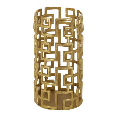 Delphi Large Gold Hurricane Candle Holder
