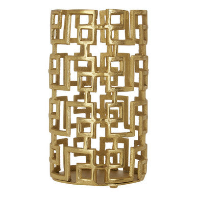 Delphi Large Gold Hurricane Candle Holder