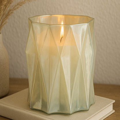 Large Iridescent Glass Candle Holder | Rambia