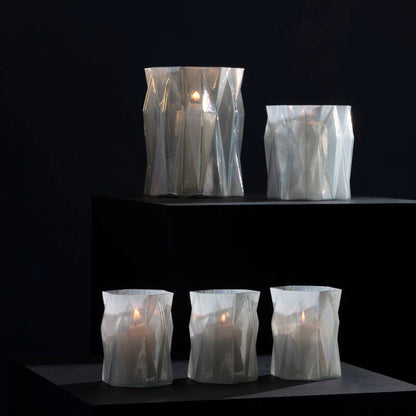 Rambia Small Iridescent Glass Candle Holder