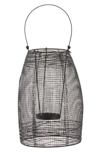 Trento Black Finish Small Lantern
