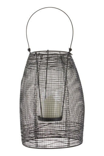 Trento Black Finish Small Lantern