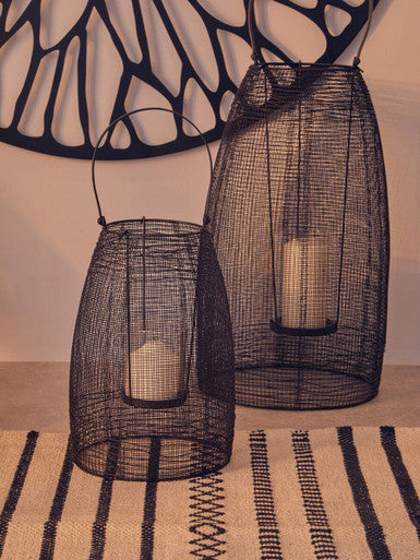 Trento Black Finish Small Lantern