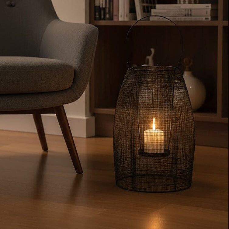 Trento Black Finish Small Lantern