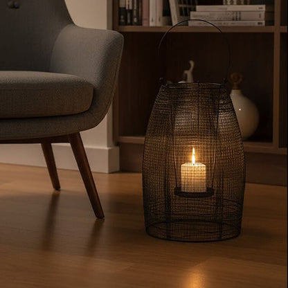 Trento Black Finish Small Lantern