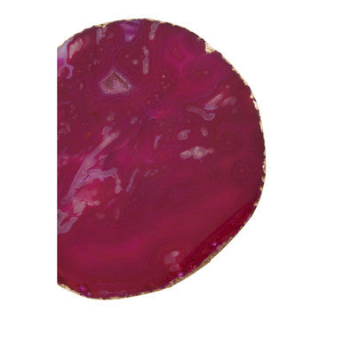 Bowerbird Agata Set of 4 Agate Pink and Gold Coasters