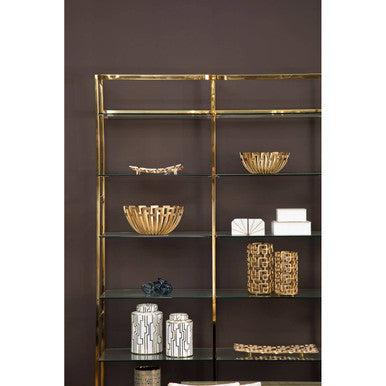 Sena White Marble and Gold Bookends
