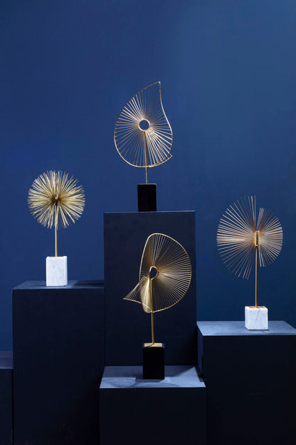 Mirano Gold Finish Starburst Sculpture