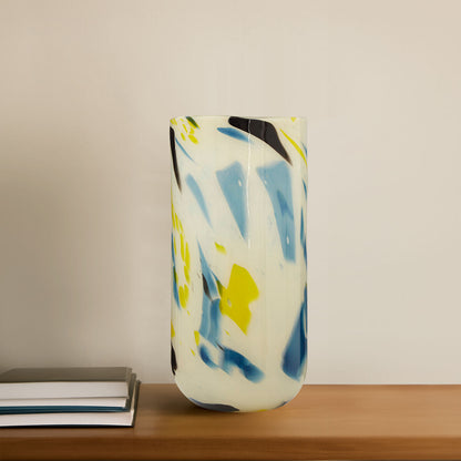 Carra Large Abstract Design Glass Vase