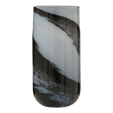 Carra Large Grey And Black Brushstroke Vase