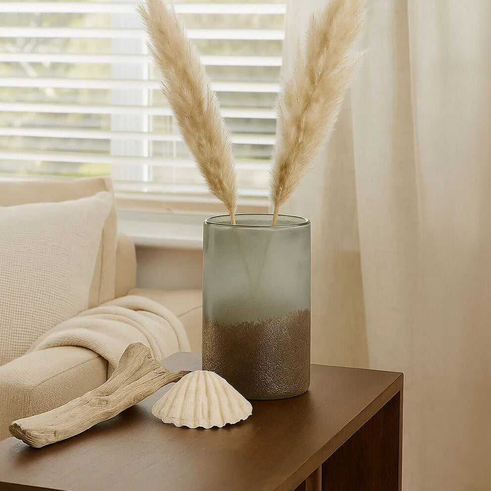 Chiara Medium Grey Sand Effect Vase
