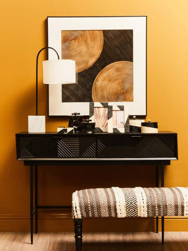 Akola Large Black and Gold Trinket Box