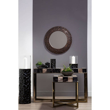 Black and Gold Large Hurricane Candle Holder | Akola