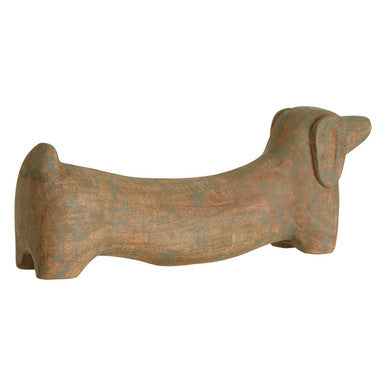 Fidra Mango Wood Sausage Dog Sculpture