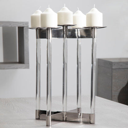 Lucita Silver Candelabra