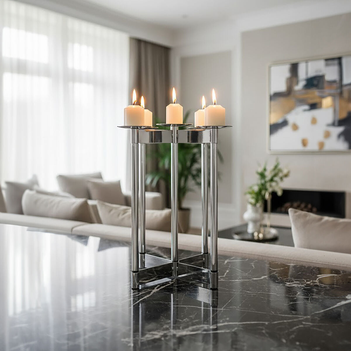 Silver Candelabra | Lucita