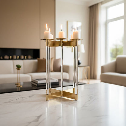 Gold Finish Candelabra | Lucita