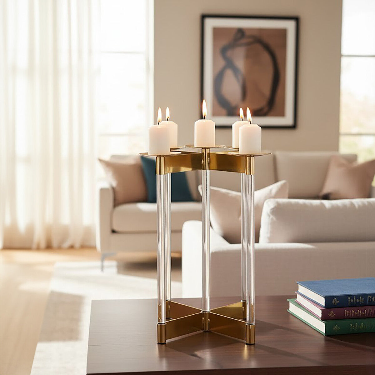 Gold Finish Candelabra | Lucita