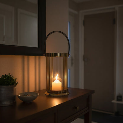 Large Gold Finish Lantern | Astro