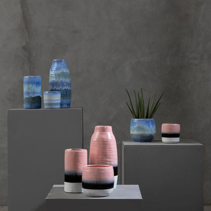 Caldera Dip Dye Effect Cylindrical Vase