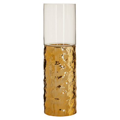 Martele Medium Pller Gold Candle Holder