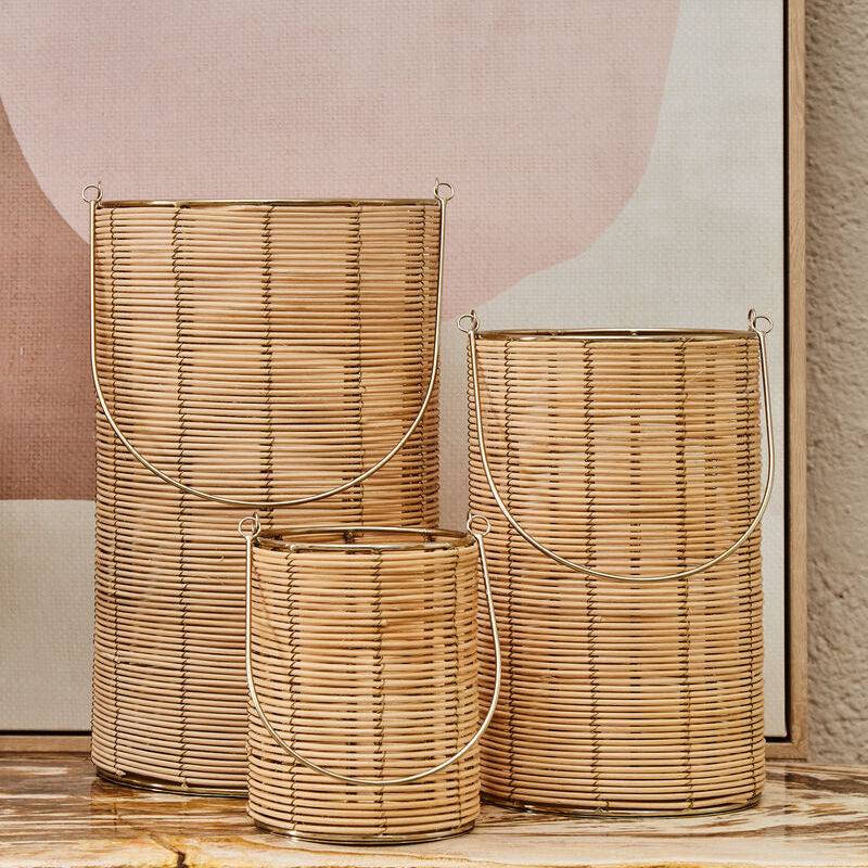Malacca Small Hurricane Candle Holder