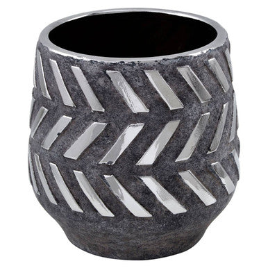 Helaine Grey and Silver Small Planter