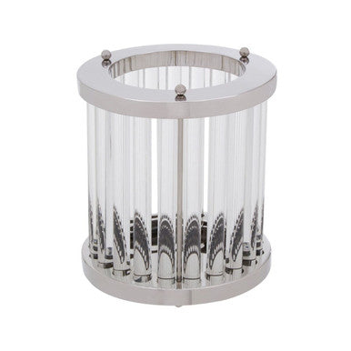Franklin Small Silver and Glass Candle Holder