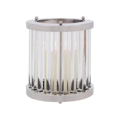 Small Silver and Glass Candle Holder | Franklin