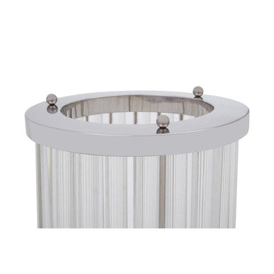 Franklin Small Silver and Glass Candle Holder